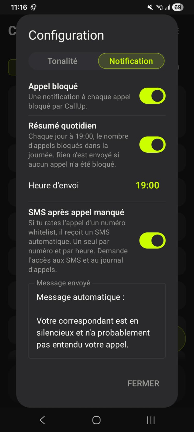 Capture d'écran CallUp 4
