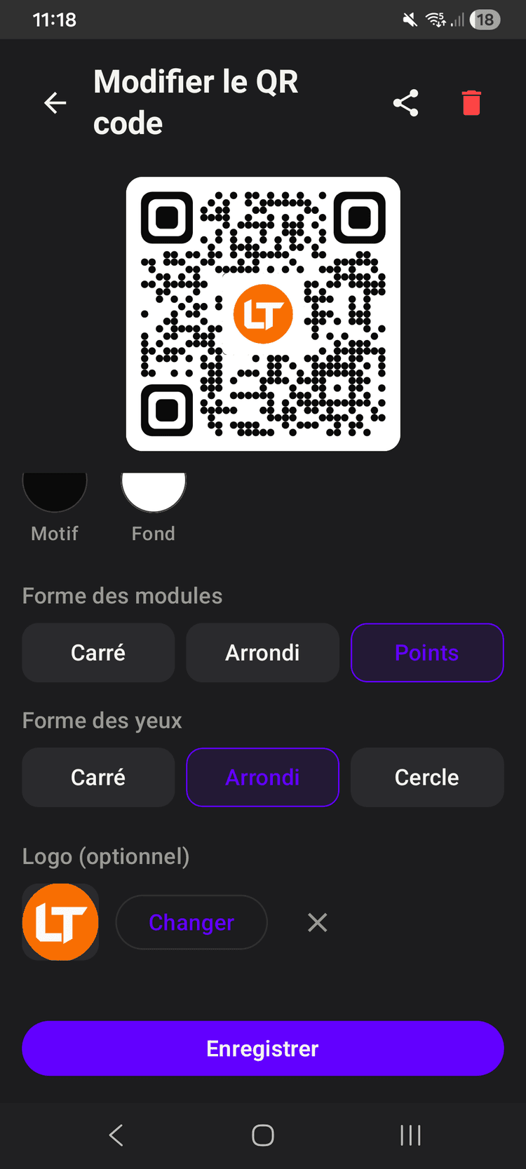 Capture d'écran QR Generator 2
